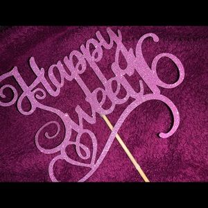 Sweet 16 cake topper